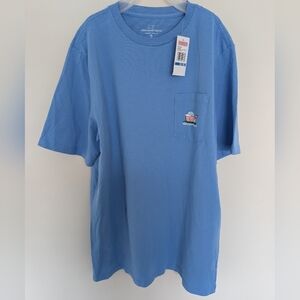 Vineyard Vines Boys XL Baseball Whale Tee Shirt NWT Light Blue Short Sleeve